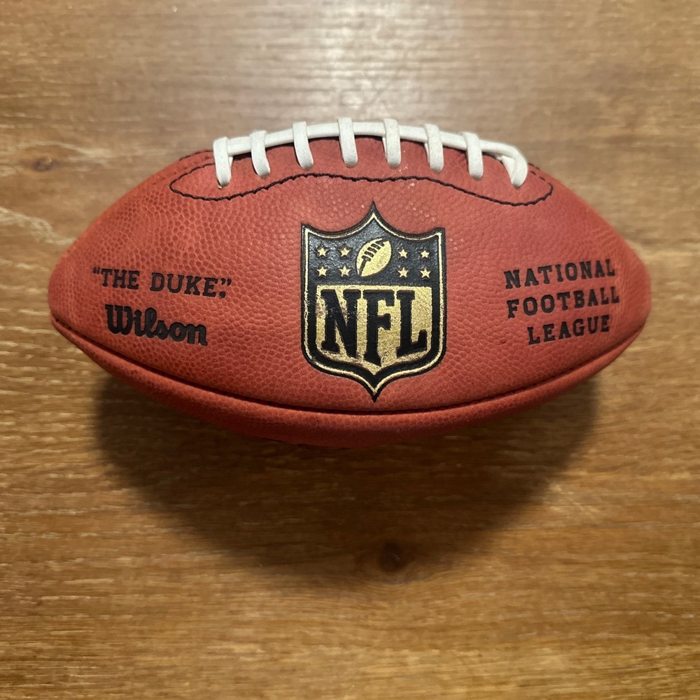 Authentic Wilson "The Duke" Official NFL Leather Football Hyundai Sponsor 9"